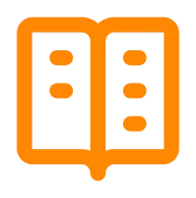 Vocabulary register card icon